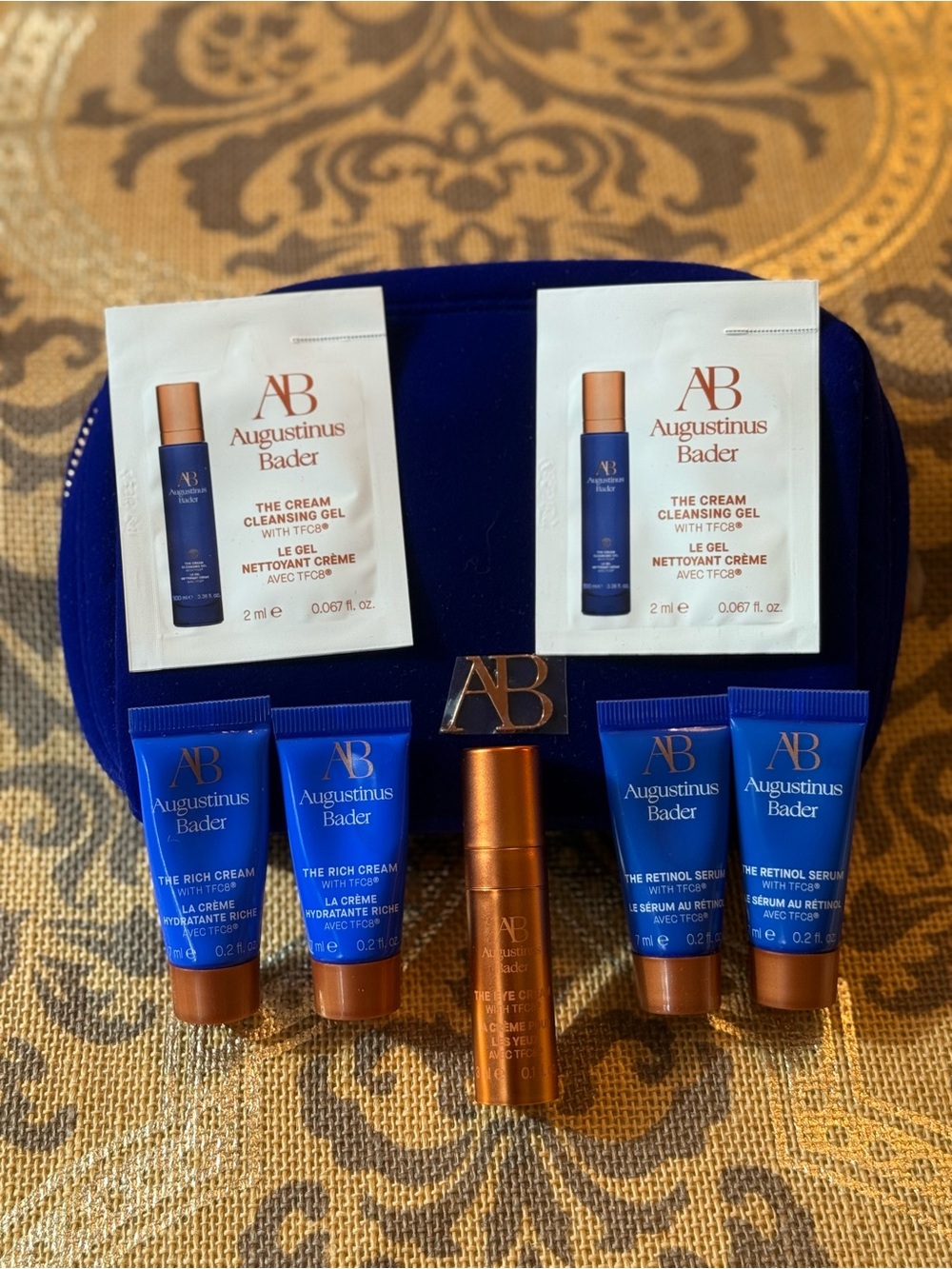 Augustinus Bader Skincare Set - Blue & Gold Travel Essentials
